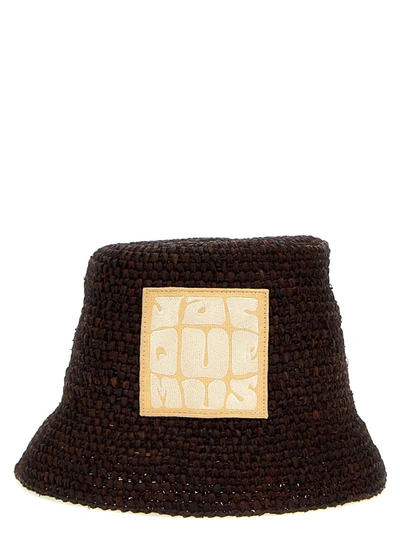 Jacquemus 'le Bob Ficiu' Bucket Hat In Brown