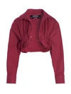 Jacquemus Machou Cotton And Linen Shirt In Fuchsia