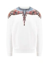 Marcelo Burlon County Of Milan Marcelo Burlon Grizzly Wings Sweatshirt White In White