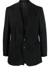 Marina Yee Black Asymmetrical Darts Blazer In Black