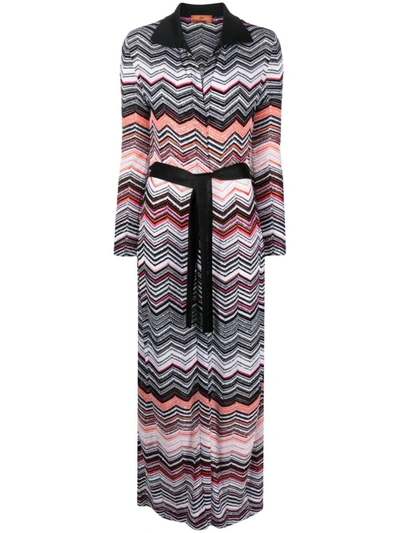 Missoni Zig-zag Print Long Cardigan In Multicolor