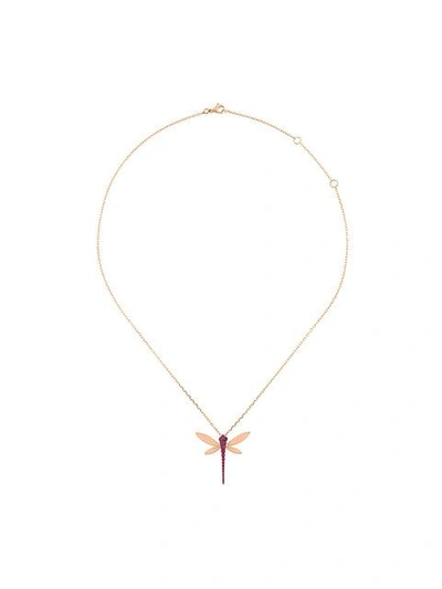Anapsara Dragonfly Pendant Necklace In Metallic