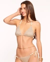 Ramy Brook Elsa Triangle Bikini Top In Silver