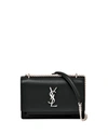 SAINT LAURENT SUNSET MONOGRAM YSL SMALL CALF LEATHER WALLET ON CHAIN,PROD205630280