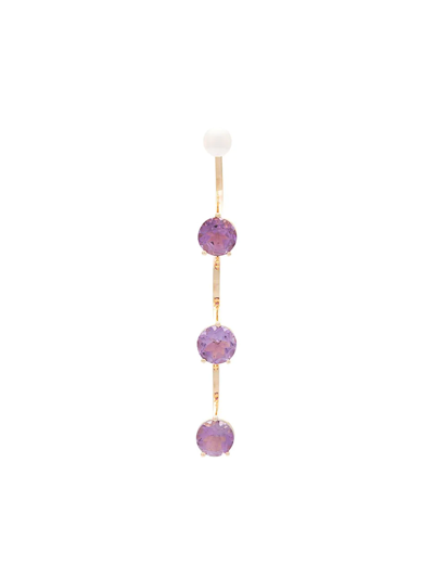 Delfina Delettrez Amethyst Drops Earring In Gold