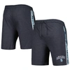 Concepts Sport Charcoal Seattle Kraken Team Stripe Shorts In Charcoal