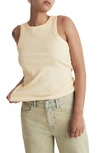 Madewell Brightside Tank Top In Pale Daffodil