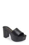 STUART WEITZMAN SQUAREHIGH PLATFORM 95 SLIDE SANDAL