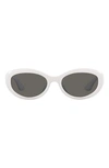 Oliver Peoples X Khaite Oval Sunglasses In White
