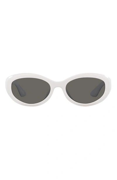 Oliver Peoples X Khaite Oval Sunglasses In White