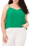 Halogen V-neck Woven Camisole In Jolly Green
