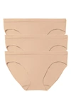 Bravado Designs 3-pack Mid Rise Seamless Maternity Panties In Butterscotch