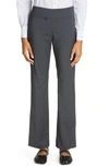 Paloma Wool Saba Pinstripe Low Rise Straight Leg Pants In Dark Grey