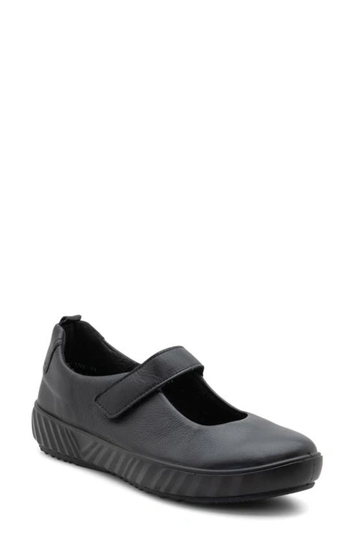 Ara Alexandria Mary Jane Trainer In Black Calf