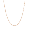 Aurate New York Medium Gold Figaro Chain Necklace In Rose