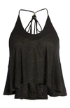 Free People Long Weekend Knit Halter Tank In Black