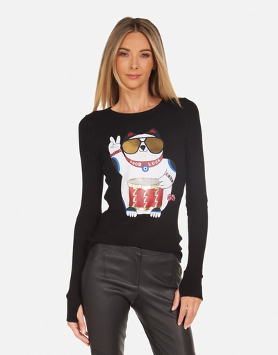 Lauren Moshi Mckinley Lucky Cat In Black