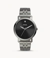 FOSSIL MEN'S LUX LUTHER THREE-HAND, SMOKE-TONE STAINLESS STEEL WATCH