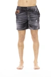 JUST CAVALLI BEACHWEAR JUST CAVALLI BEACHWEAR BLACK POLYESTER MEN'S SWIMWEAR