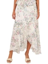 VINCE CAMUTO PLUS BREEZY DANDELION WOMENS DANDELION TIERED MAXI SKIRT