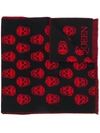 Alexander Mcqueen Scarf With Jacquard Pattern In Black