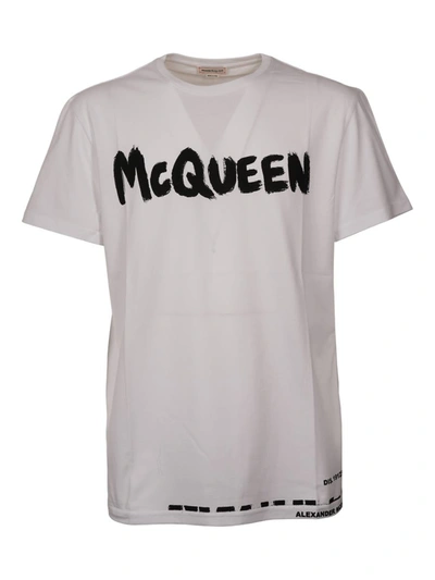 Alexander Mcqueen T-shirt Logo Clothing In White