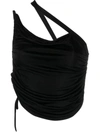 Andreädamo Cropped Jersey Top In 004 0473 Black
