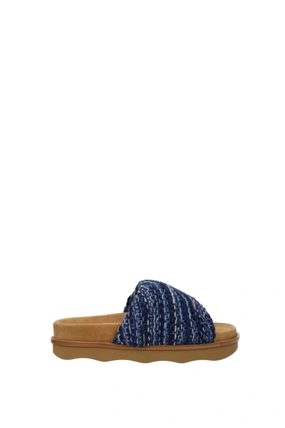 Chloé Slippers And Clogs Fabric Blue