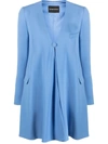 Emporio Armani Single-breasted Oversized Blazer In Blue