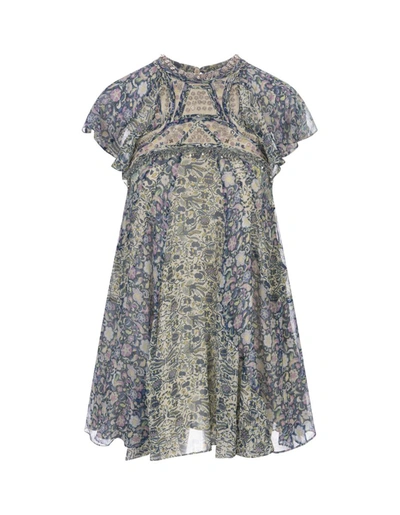 Isabel Marant Odile Mini Dress In Blue