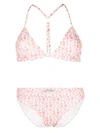 Moncler Logo-print Stretch Bikini In Pink