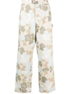Objects Iv Life Camouflage Print Deadstock Cotton Pants In Blue