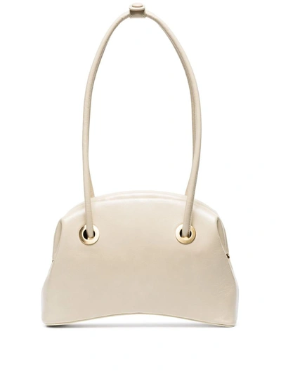 Osoi Circle Brot Leather Shoulder Bag In Washed Beige