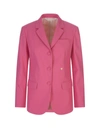 Palm Angels Miami Cotton Blend Blazer Jacket In Pink