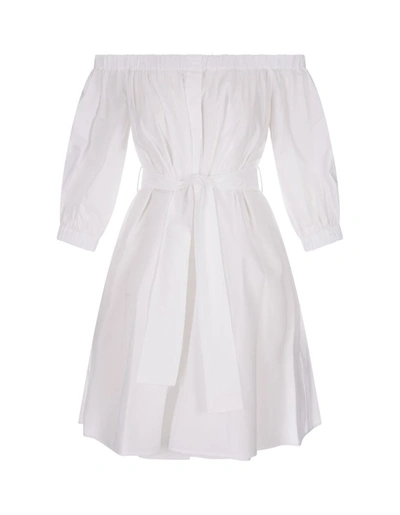 P.a.r.o.s.h White Mini Dress With Puff Sleeves