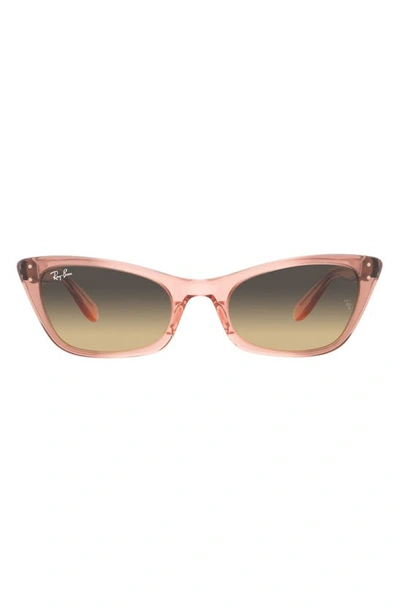 Ray Ban Ray-ban Lady Burbank 55mm Cat Eye Sunglasses In Transparent Pink