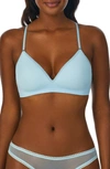 On Gossamer Next To Nothing Microfiber Wireless T-shirt Bra In Cerulean