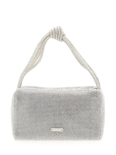 Cult Gaia Sienna Embellished Mini Clutch Bag In Silver