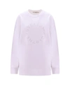 Stella Mccartney Rhinestone-embellished Logo Sweatshirt In White