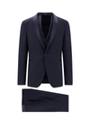 Tagliatore Virgin Wool Tuxedo With Vest In Blue