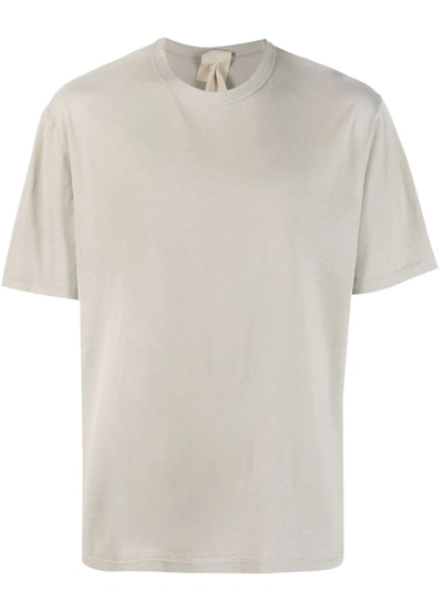 Ten C Logo-patch Cotton T-shirt In Grey