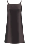 Valentino Brown Techno Duchesse Minidress In Brown