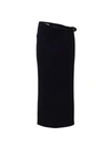 Versace Opaque Viscose Jersey Knotted Midi Skirt In Black