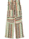Vitelli Stripe-print Cotton-blend Trousers In Multicolour