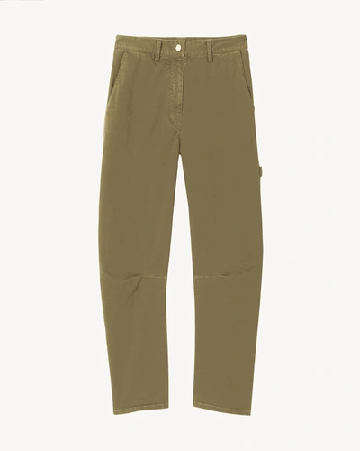 Nili Lotan Carpenter Pant In Olive Green