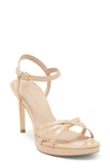 Stuart Weitzman Starla 80 Platform Sandal In Golden Beige