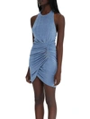 SIGNIFICANT OTHER YARA WOMENS RUCHED SHORT MINI DRESS