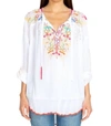 JOHNNY WAS Dragonfly Blouse In White