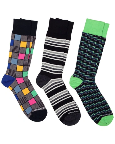 Unsimply Stitched Set Of 3 Crew Sock In Multi