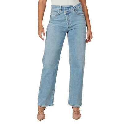 Lola Jeans Baker-ls High Rise Crossover Jeans In Blue